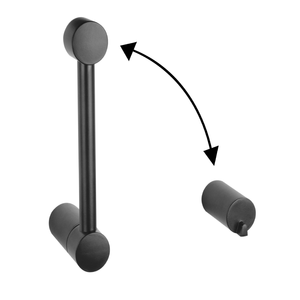 Modern Wall Mount Toilet Paper Holder <b>Black</b> Metal Minimalist Design <b>Bathroom</b> <b>Accessory</b> - Product Image 2
