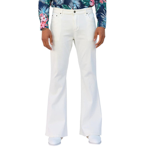 Pantalones Vaqueros Acampanados para Hombre con Logotipo Personalizado, de Color Sólido, Estilo Urbano Holgado, Hip Hop, en Oferta - Product Image 1