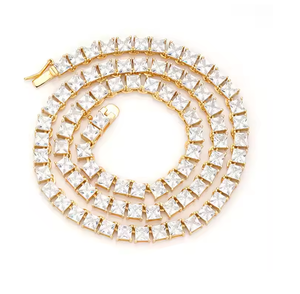 Cadena de Tenis de Moissanita con Colgante Brillante, Collar Unisex Moderno Estilo Hip Hop - Product Image 2