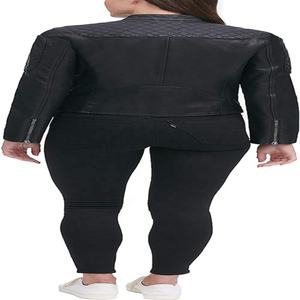 Chaqueta universitaria Nueva llegada Chaqueta de cuero ajustada de manga larga Chaquetas de talla grande a la moda para mujer de calidad superior - Product Image 2