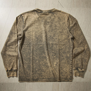 Men's Long Sleeve Dyed Washed Tee 100% Cotton Stonewashed T-Shirt Men Street Fashion Style Acid Wash <b>TShirts</b> Men - Product Image 6