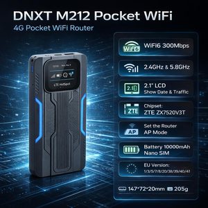 Router Wifi de Bolsillo DNXT 2.4G y 5.8G <span class=keywords><strong>WPS</strong></span>, Router Wifi 4G con Tarjeta SIM, Wifi6 300Mbps, Modo AP 4G, Dispositivos Wifi Portátiles para Viajes - Product Image 2