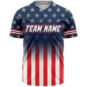 Camiseta de Béisbol al por Mayor, Personalizada por Sublimación, con Botones Completos, Estilo Hip Hop, Ropa Deportiva Juvenil 2026 - Product Image 2