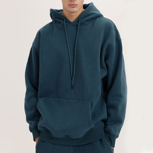 Heavy Weight Stringless Drop Shoulder Oversized Hooded Polyester Cotton Men's <b>Hoodie</b> - Product Image 6