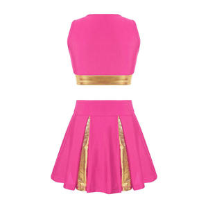 2026 Prix direct usine Ensembles d'uniformes de cheerleading pour femmes Haute qualité 100% polyester Impression par sublimation Service OEM Personnalisé - Product Image 2