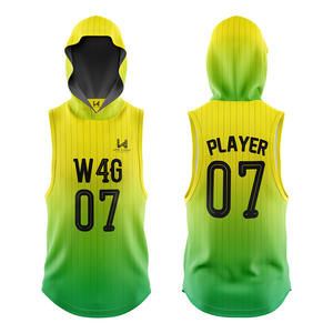 Maillots de football américain 7V7 7on7 personnalisés avec logo, sans manches, à capuche, imprimés par sublimation, en spandex/polyester, camouflage - Product Image 1