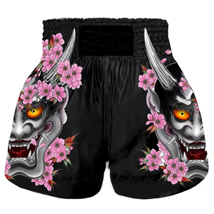 Pantalones Cortos de Muay Thai de Alta Calidad con Bordado, para Kick Boxing, Fitness, Cintura Media, Transpirables, Marca Fortleo - Product Image 4