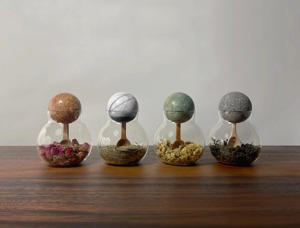 Designer Glass <b>Storage</b> Jar With Marble Lid And Wooden Spoon Elegant <b>Kitchen</b> Decor And Dry <b>Storage</b> <b>Container</b> From India - Product Image 2