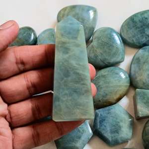 Torre de Cristal de Aguamarina Natural Chakralume, Pulida a Mano, Gema Azul para Meditación, Reiki, Sanación Energética de Chakras, Decoración - Product Image 5