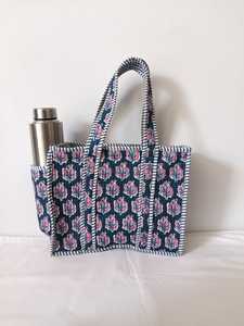 Sac à déjeuner isotherme réutilisable en coton uni avec fermeture éclair, écologique, pour usage quotidien, pique-nique, bureau, école, vente en gros - Product Image 3
