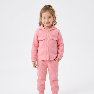 Conjuntos de Ropa para Niñas de Alta Calidad, con Logotipo Personalizado en Relieve, Manga Larga, 100% Algodón Tejido, Antiarrugas, a la Moda - Product Image 5