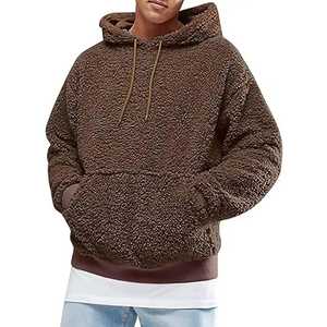 Top Selling Winter <b>Sherpa</b> <b>Fleece</b> Breathable Eco-Friendly Oversized Hoodies for <b>Men</b>-High Quality Street Wear - Product Image 1