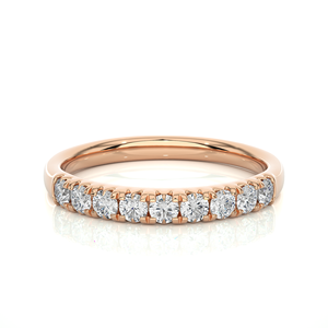 Anillo de Diamantes Naturales de Diseño Premium de 0.47 Quilates en Oro de 18K, Corte Redondo, Joyería Fina, 9 Piezas de Anillos de Diamantes para Mujer - Product Image 1