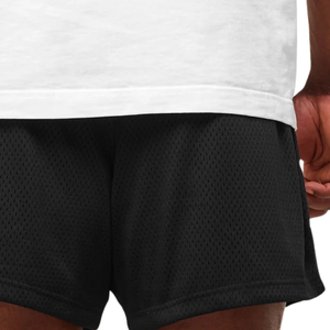 Pantalones Cortos Deportivos de Malla Transpirable para Hombre, 5 Pulgadas, para Gimnasio, Entrenamiento, Color Negro Sólido - Product Image 5
