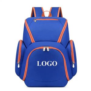 Customized Logo Youth Basketball Soccer Sports <b>Backpack</b> Zipper <b>Canvas</b> Material Arcuate Shoulder Strap-Lightweight - Product Image 4
