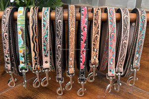 Correa de cuero duradera para perros, cuero de vaca, entrenamiento para caminar para perros medianos y grandes, suministros para mascotas, correas para perros resistentes - Product Image 5