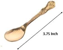 Handcrafted brass utensils indian dining set small size thali katori glass spoon traditional kitchenware pooja use decorative - Product Image 2