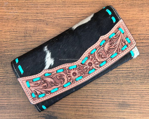 Portefeuille Tri-fold en Cuir Véritable Personnalisé de Luxe, Fait Main, pour Femmes, Blocage RFID, Porte-cartes en Cuir Véritable, Portefeuilles Longs - Product Image 2