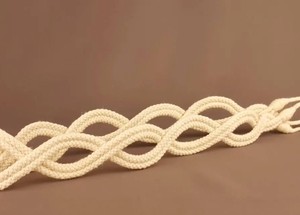 White Cotton Rope <b>Curtain</b> Tie Back Modern Cottage Decor - Product Image 2