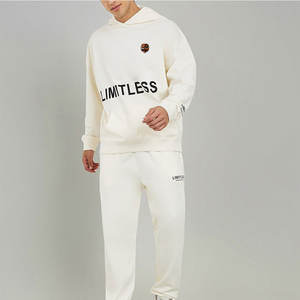 Conjunto deportivo para hombre, sudadera con capucha y pantalones, tela elástica, ropa de entrenamiento para hacer ejercicio, correr y trotar. - Product Image 1