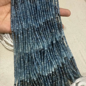 ลูกปัดมอสอะความารีนทรงรอนเดลเหลี่ยมเพชรพลอยขนาด 3-4 มม. ยาว 13 นิ้ว พลอยธรรมชาติสำหรับทำเครื่องประดับ ราคาขายส่ง - Product Image 1