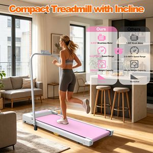Tapis Roulant Sotto Scrivania con Inclinazione, Pedana Portatile per Camminata e Jogging, Display LED, Telecomando - Product Image 3