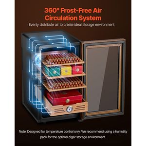 Humidor Elettrico per Sigari da 48L, 350 Pezzi, con Ripiani in Legno di Cedro Spagnolo e Controllo della Temperatura per Uso Domestico - Product Image 3