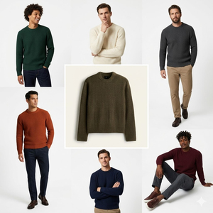 Pull en maille torsadée à col rond pour homme, style décontracté, collection hiver, provenance usine du Bangladesh, liquidation en gros - Product Image 4