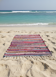 Tapis de sol/chemin de table moderne en polyester/coton, fait main, lavable, à poils longs, avec envers réversible, pour la maison, les voyages et la prière, vente en gros - Product Image 4