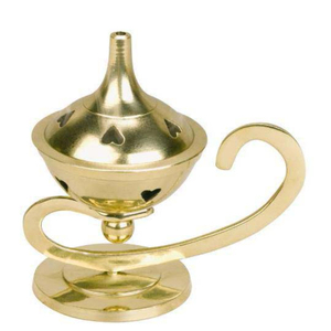 Handmade Silver Incense <b>Burner</b> With Sandalwood Handle Aromatic Dhoop Dani <b>For</b> Home Office Decor All Season Use - Product Image 6
