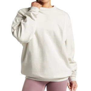 Sudadera lisa de cuello alto oversize para mujer, novedad 2026, personalizable por fabricante, para venta en línea - Product Image 1