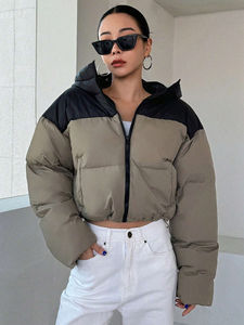 Nouvelle veste matelassée pour femme avec logo personnalisé, vêtements de sport d'hiver, vêtements de sport personnalisés, vestes matelassées personnalisées pas chères - Product Image 5