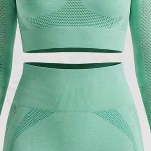 Ensemble de yoga pour femmes, vêtements de sport respirants pour la gym, tenue de fitness, vêtements de sport athlétiques, hauts de sport pour la course à pied - Product Image 5