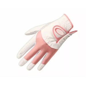 Gants de golf respirants en cuir PU pour homme, main droite, antidérapants, design sportif extérieur, motif rose et blanc, avec grip - Product Image 5