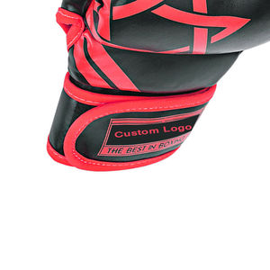 Guantes de MMA de Cuero PU Modelo 2026 de Alta Calidad con Ribete Rojo, Buen Proveedor, Personalizables con Medio Dedo, Servicio OEM - Product Image 6