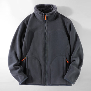 Veste polaire réversible unisexe best-seller, en sherpa corail, fermeture éclair, double face, pour homme et femme, vêtements pour homme - Product Image 2