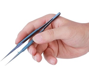 Pinzas Profesionales de Punta Fina, Material de Titanio Biocompatible, Mandíbula Lisa, Herramientas de Microcirugía, Serializables - Product Image 6