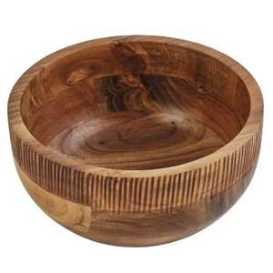 Handmade Wooden Bowl Natural Finish <b>Rustic</b> Decorative Serving Bowl for Home Kitchen Decoration - Product Image 6