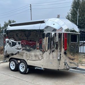 Remorque de bus en acier inoxydable miroir Chariot de nourriture pour bus à flux d'air amélioré pour hamburger hot dog - Product Image 3