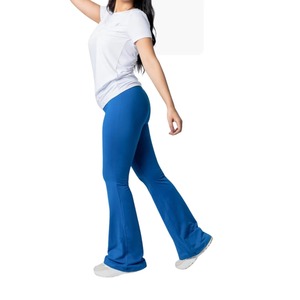 Leggings Personalizados sin Costuras con Corte Bootcut para Mujer, Pantalones de Yoga de Cintura Alta con Pierna Ancha, Pantalones Deportivos OEM - Product Image 1