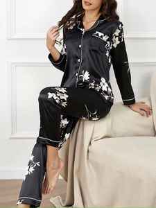 Hot Selling Soft Trendy Women <b>Long</b> Sleeve Silk <b>satin</b> Nightwear Robes Loose <b>Nightdress</b> with Custom Logo <b>Nightdress</b> - Product Image 3