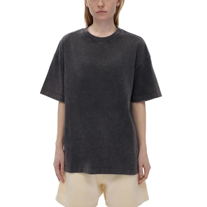 เสื้อยืดผู้หญิงไซส์ใหญ่ปักลายแบบกำหนดเอง ผ้าฝ้าย 100% สไตล์วินเทจ หนัก 280 กรัม เสื้อผ้าขายส่ง - Product Image 1