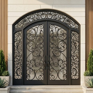 Portes d'entrée en fer forgé haut de gamme à perspective architecturale, portails métalliques personnalisés résistants à l'eau, Khang Hung Phat Traditionnel 3D - Product Image 4