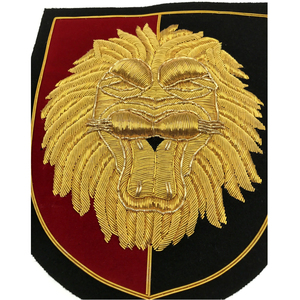 Badges 3D LED clignotants personnalisés faits main de haute qualité en fil d'or à coudre pour blazer et uniforme - Product Image 3