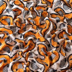 Nautical Fish Print Cotton Fabric 58/60 Inch Woven Medium Weight Home Textile Scarf Shawl for Women - Product Image 5