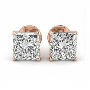 Pendientes de Diamantes Martini Princess Stud - Oro de 9k, 14k y 18k - Product Image 4