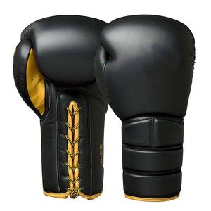 Guantes de Boxeo Profesionales de Último Diseño, con Cordones, de Cuero Puro, para Sparring y Golpeo, de Buena Calidad, con Logotipo Personalizado - Product Image 3