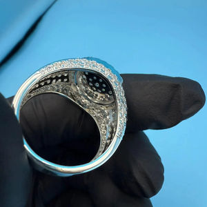 Anillos de Moissanita Chapados en Oro de Plata Esterlina 925 para Hombre, Estilo Hip Hop, con Piedras VVS Engastadas en Puntas, Certificados IGI, Personalizados, ¡Gran Oferta! - Product Image 5