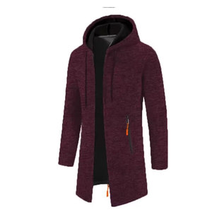 Sweat à capuche à manches longues pour homme, pull en polaire 100% coton, coupe ample, style streetwear, chaud, impression personnalisée, veste d'automne - Product Image 4