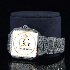 Reloj de Pulsera de Lujo para Hombre con Esfera Azul de Cuero y Diamantes, para Uso Formal e Informal, Disponible al Mejor Precio - Product Image 3